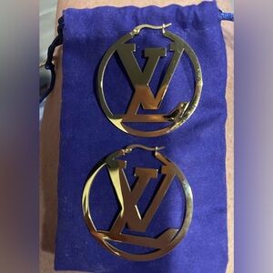 Fashion gold plated hoop earrings